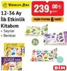 YÜKSELEN ZEKA 12-36 AY İLK ETKİNLİK KİTABIM
